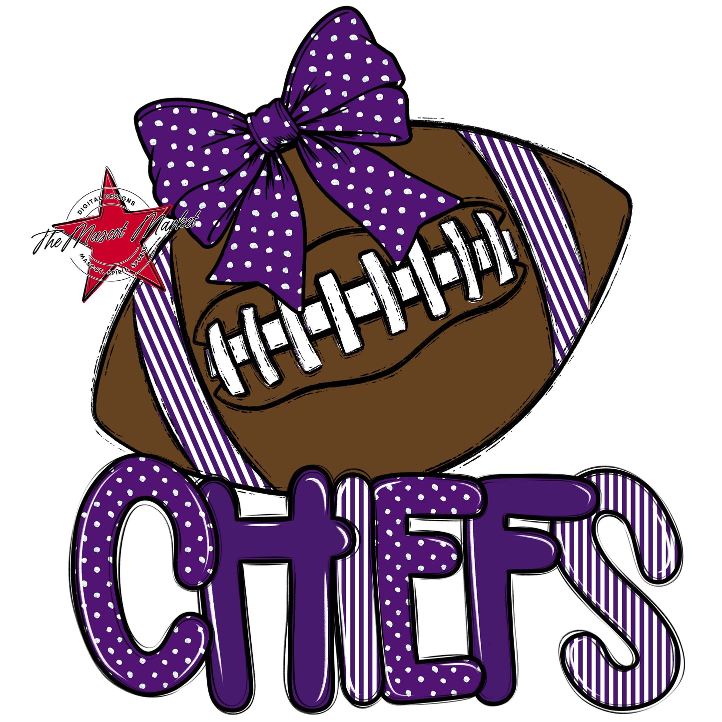 Chiefs Football Spirit Design-Purple