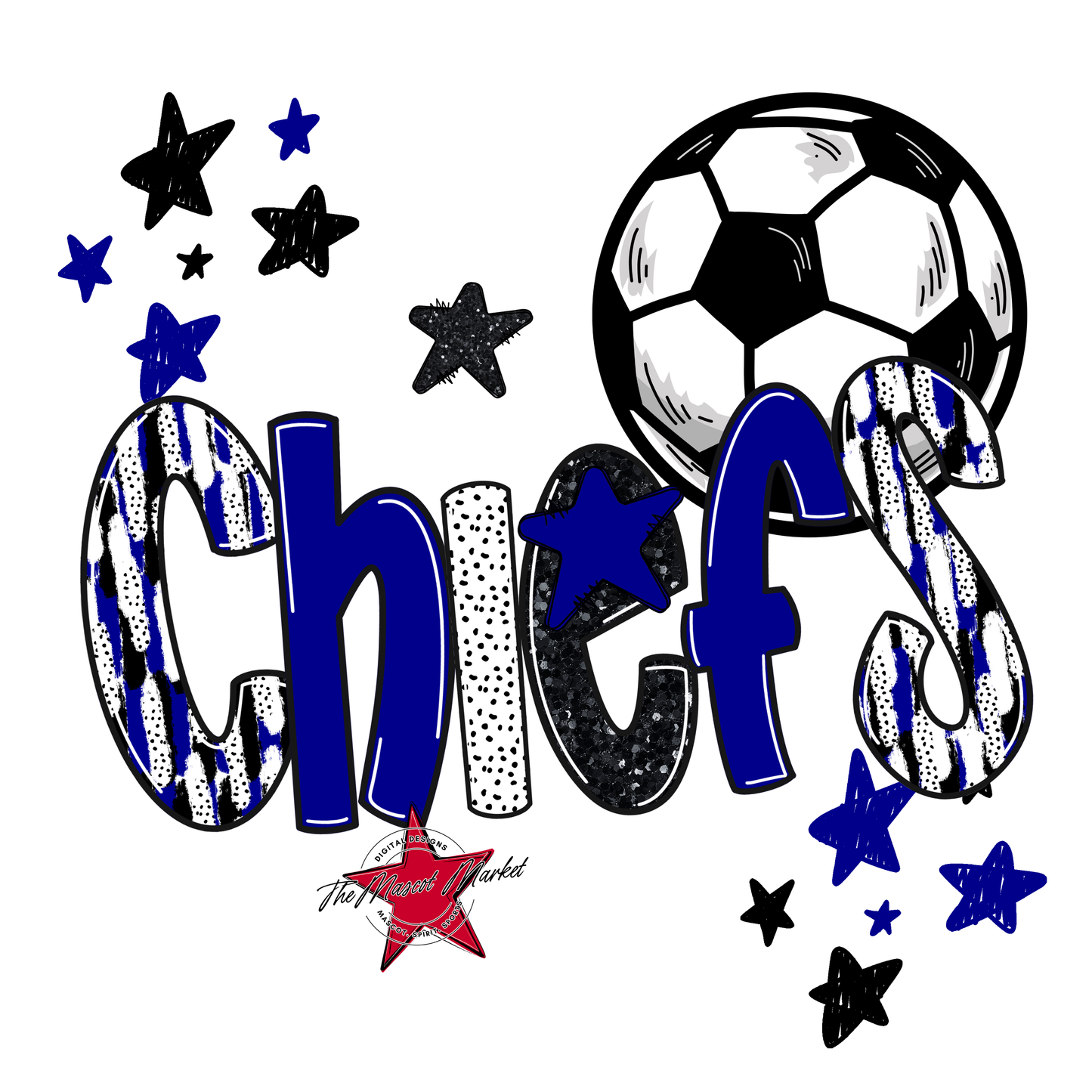 Chiefs Soccer Scrape-Blue