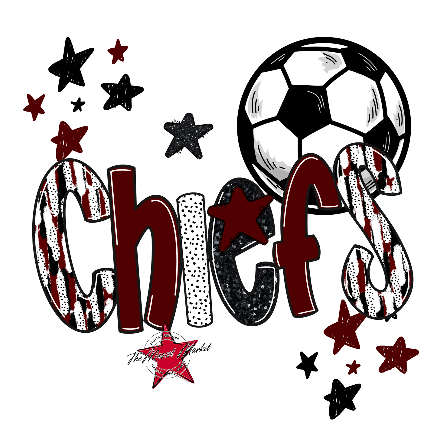 Chiefs Soccer Scrape-Maroon