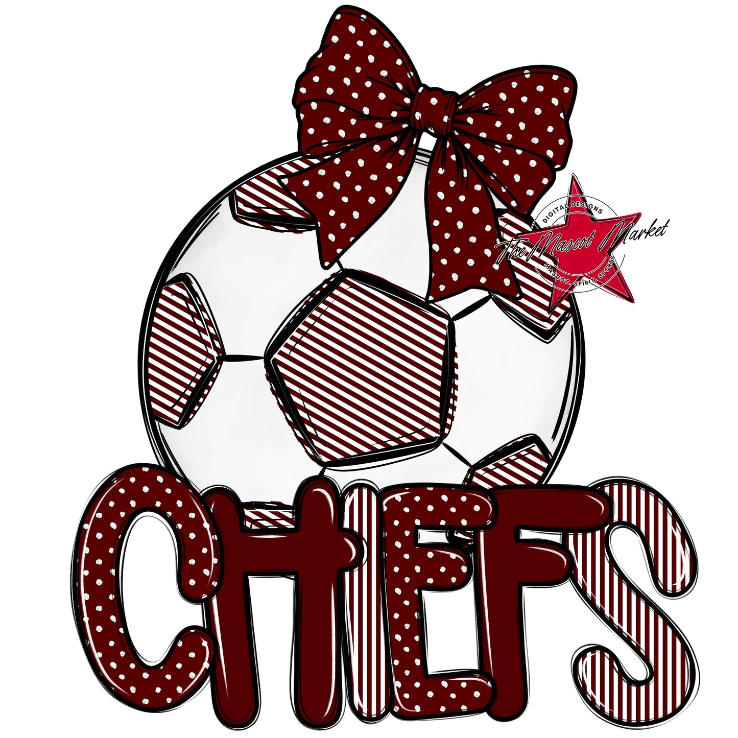 Chiefs Soccer Spirit Design-Maroon