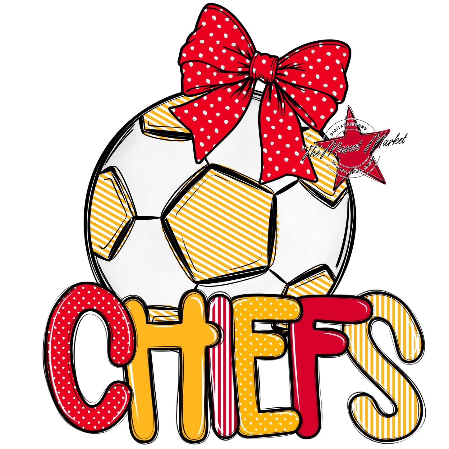 Chiefs Soccer Spirit Design-Red & Yellow