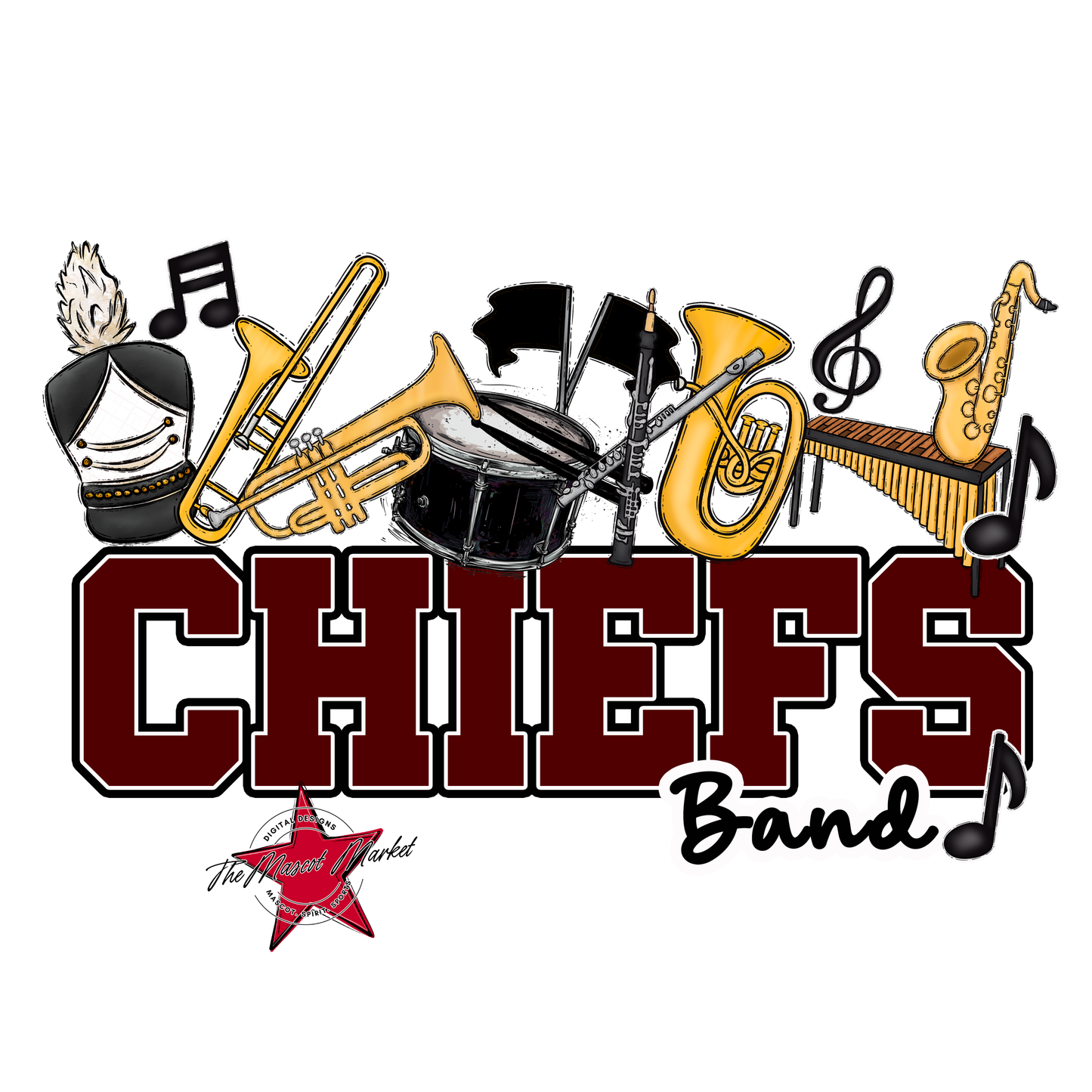 Chiefs Varsity Band-Maroon