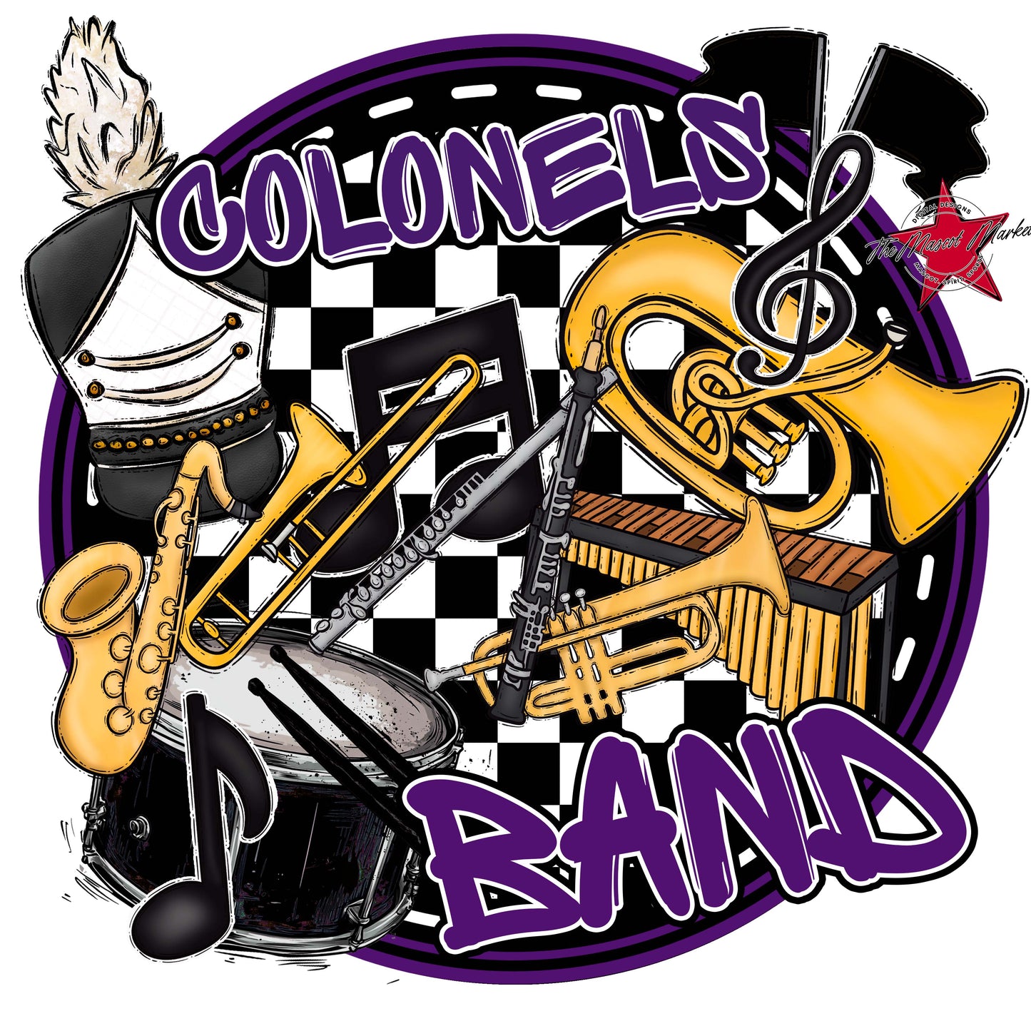 Colonels Circle Band Frame-Purple