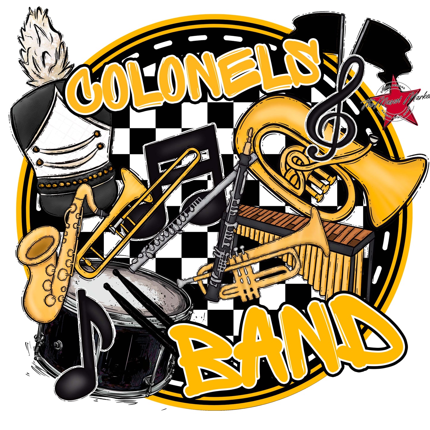 Colonels Circle Band Frame-Yellow