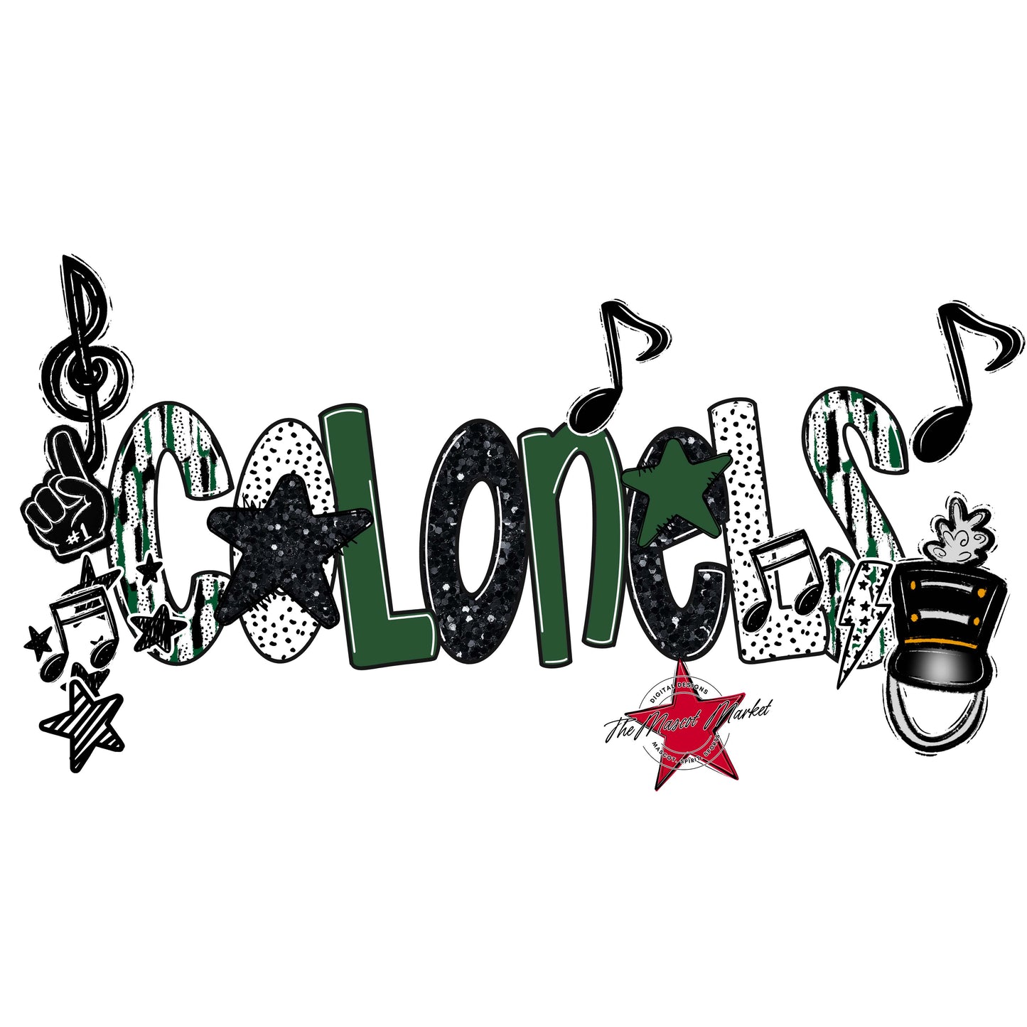 Colonels Band Scrape-Green