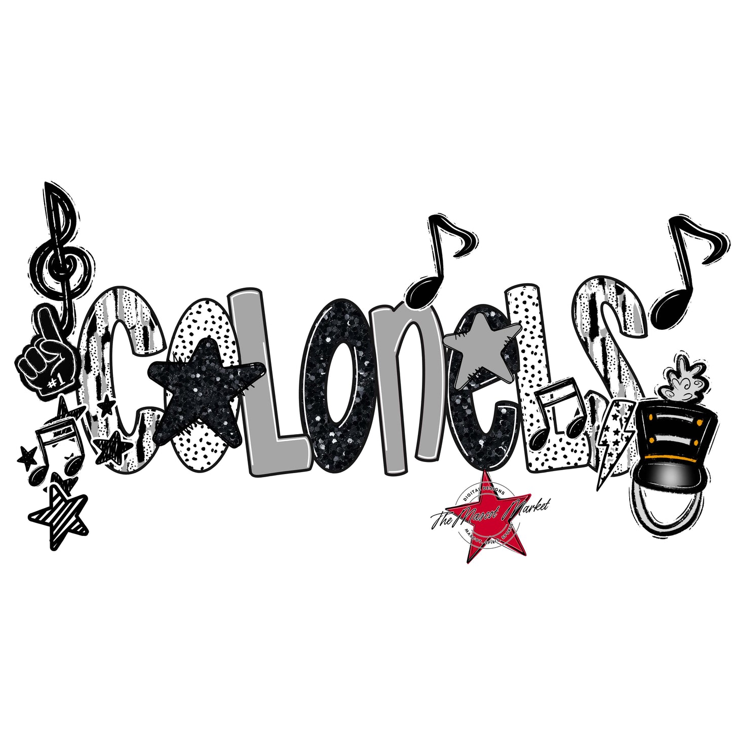 Colonels Band Scrape-Grey