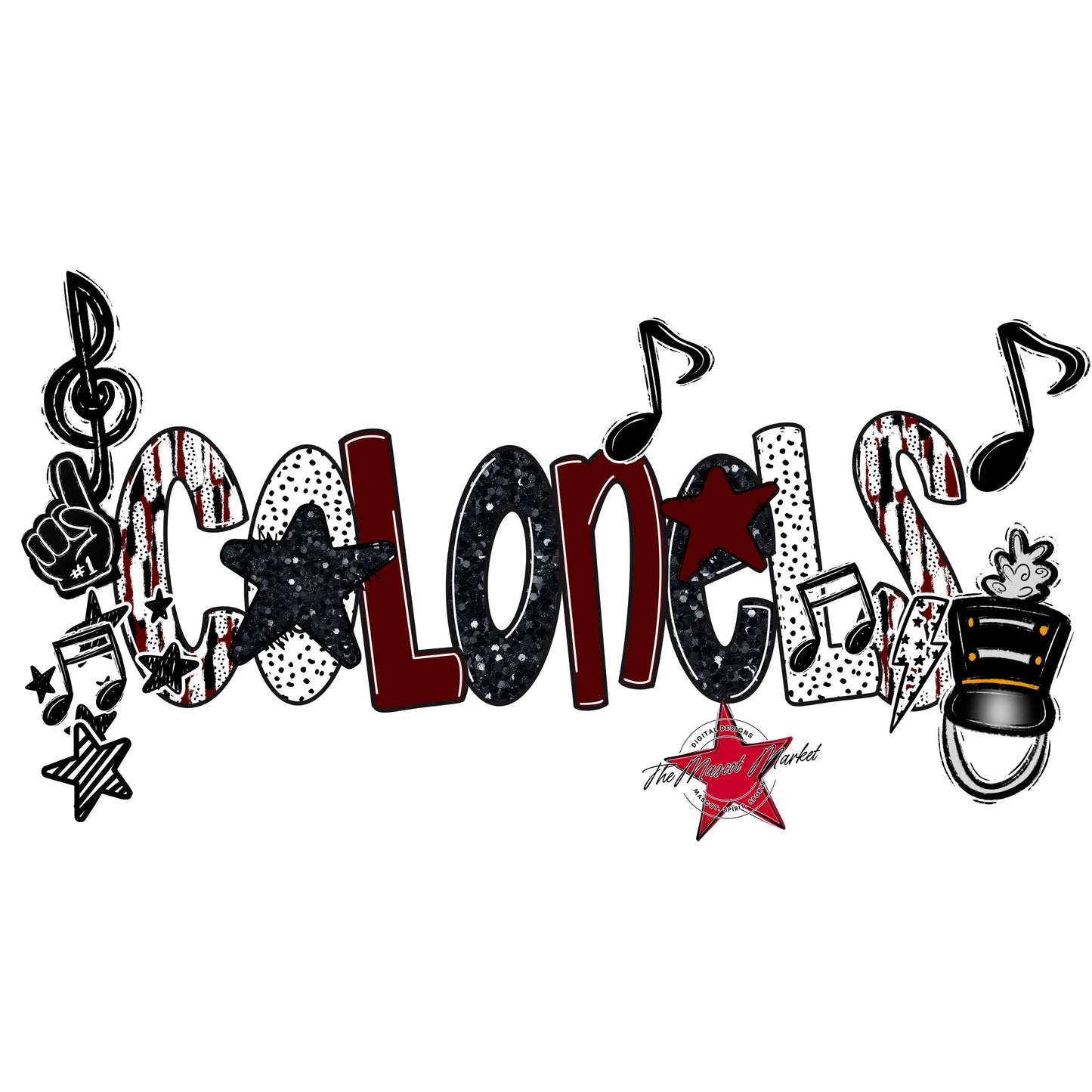 Colonels Band Scrape-Maroon