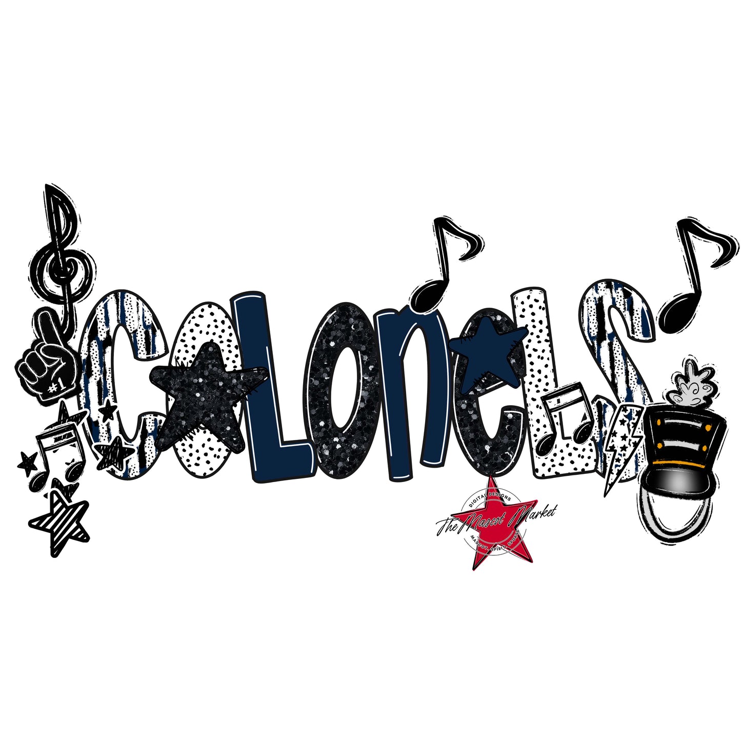 Colonels Band Scrape-Navy