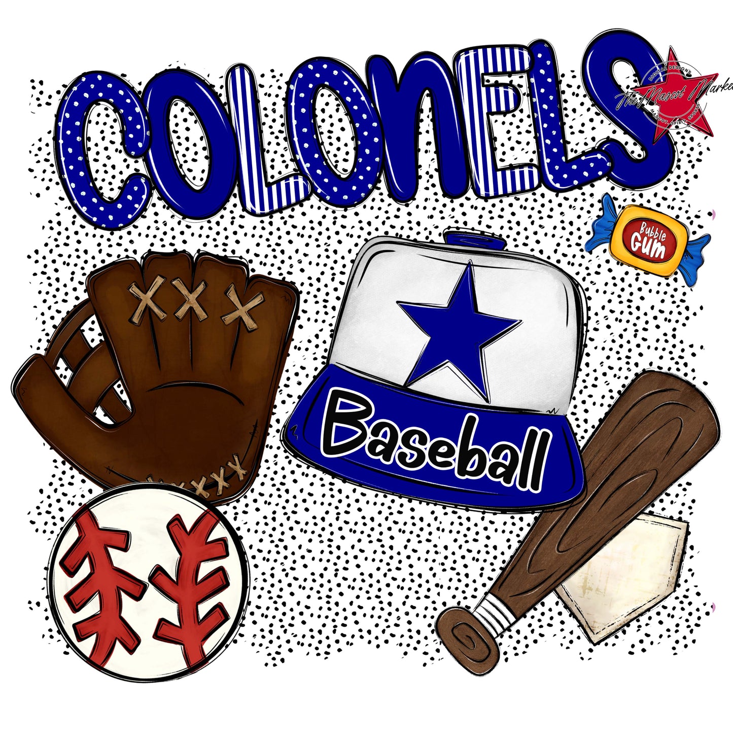 Colonels Baseball Spirit-Blue