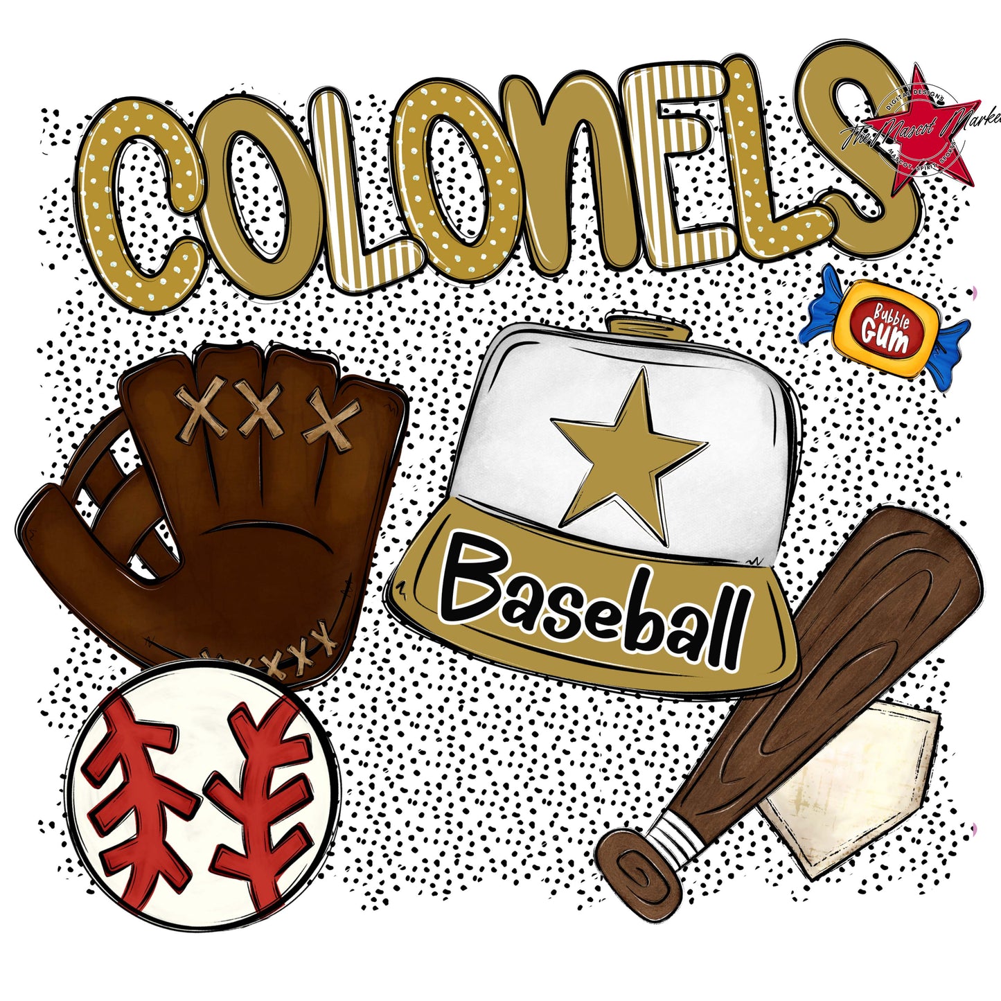 Colonels Baseball Spirit-Gold