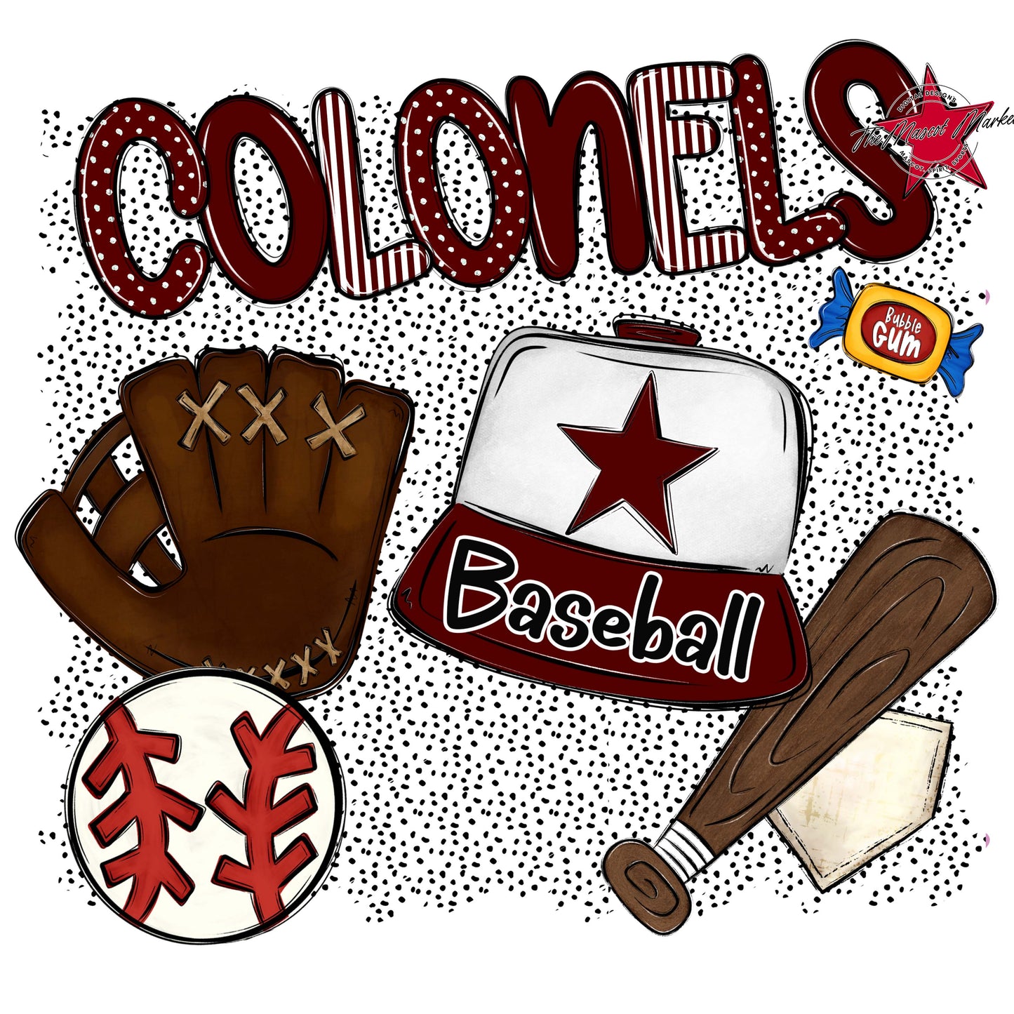Colonels Baseball Spirit-Maroon