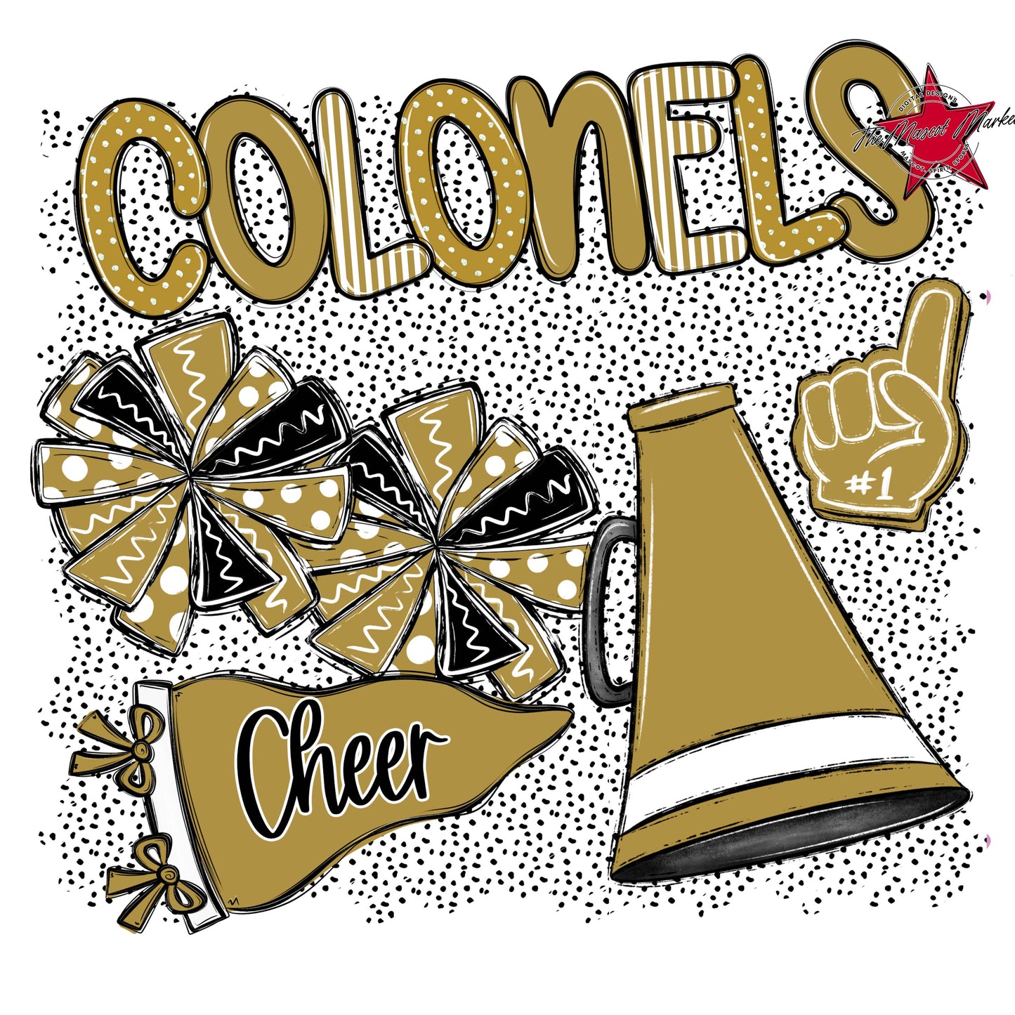 Colonels Cheer Spirit-Gold