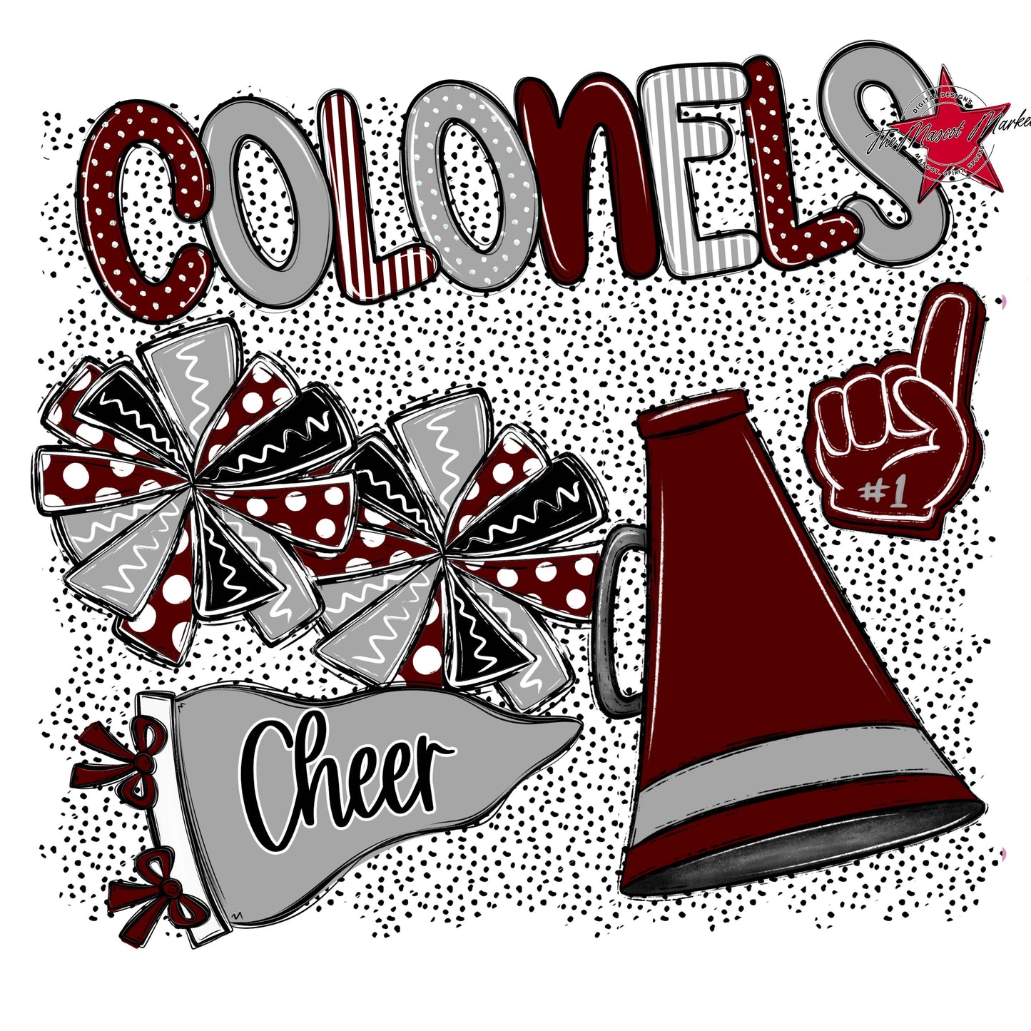 Colonels Cheer Spirit-Maroon & Grey