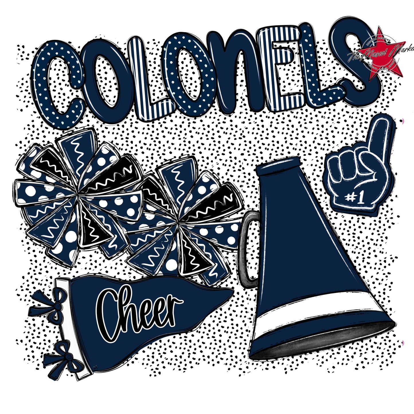 Colonels Cheer Spirit-Navy