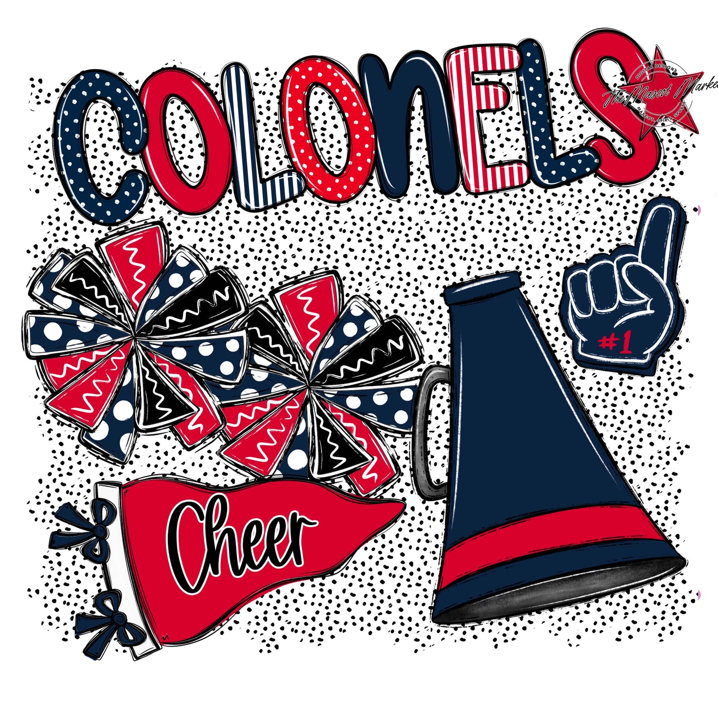 Colonels Cheer Spirit-Navy & Red