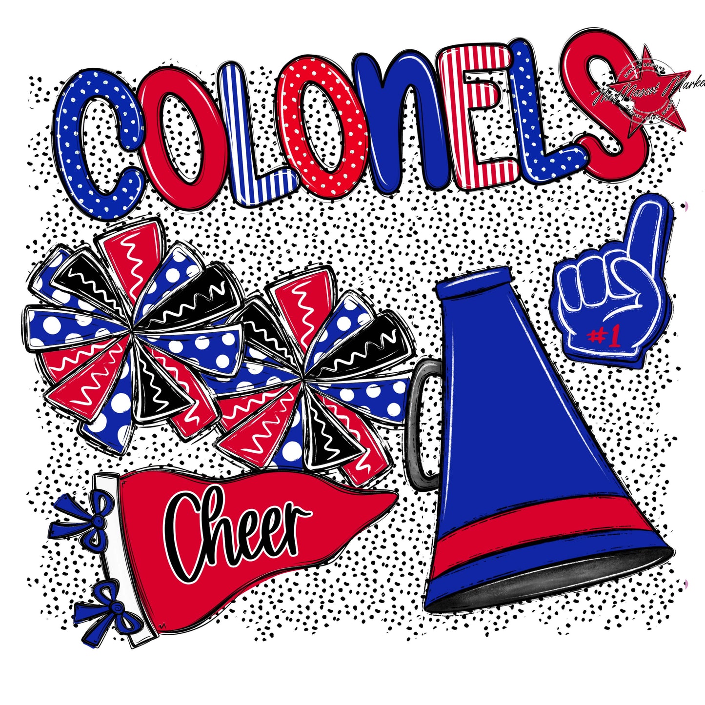 Colonels Cheer Spirit-Royal Blue & Red