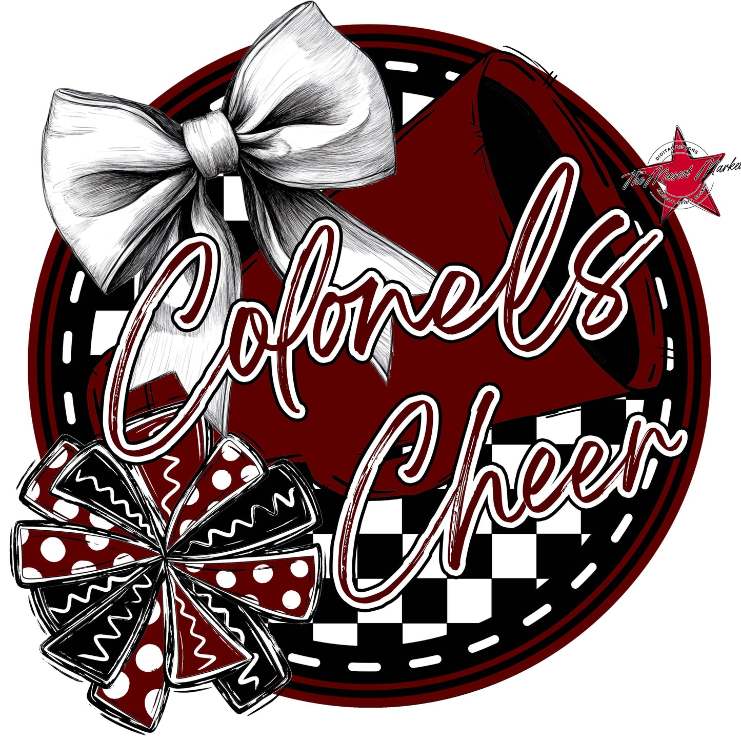 Colonels Circle Cheer Frame-Maroon
