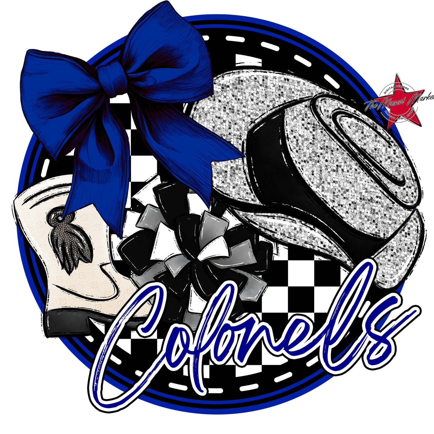 Colonels Circle Drillteam Frame-Blue