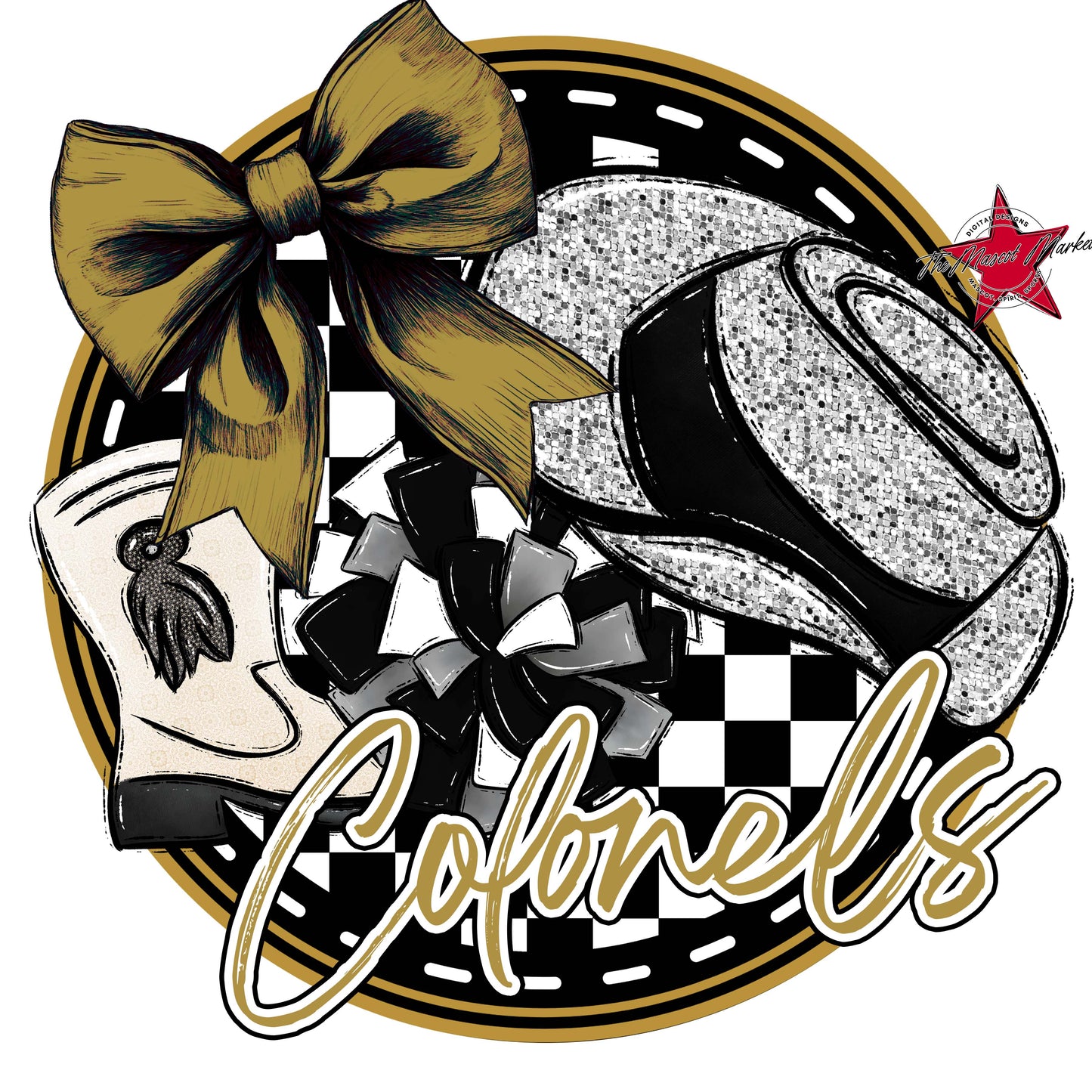 Colonels Circle Drillteam Frame-Gold
