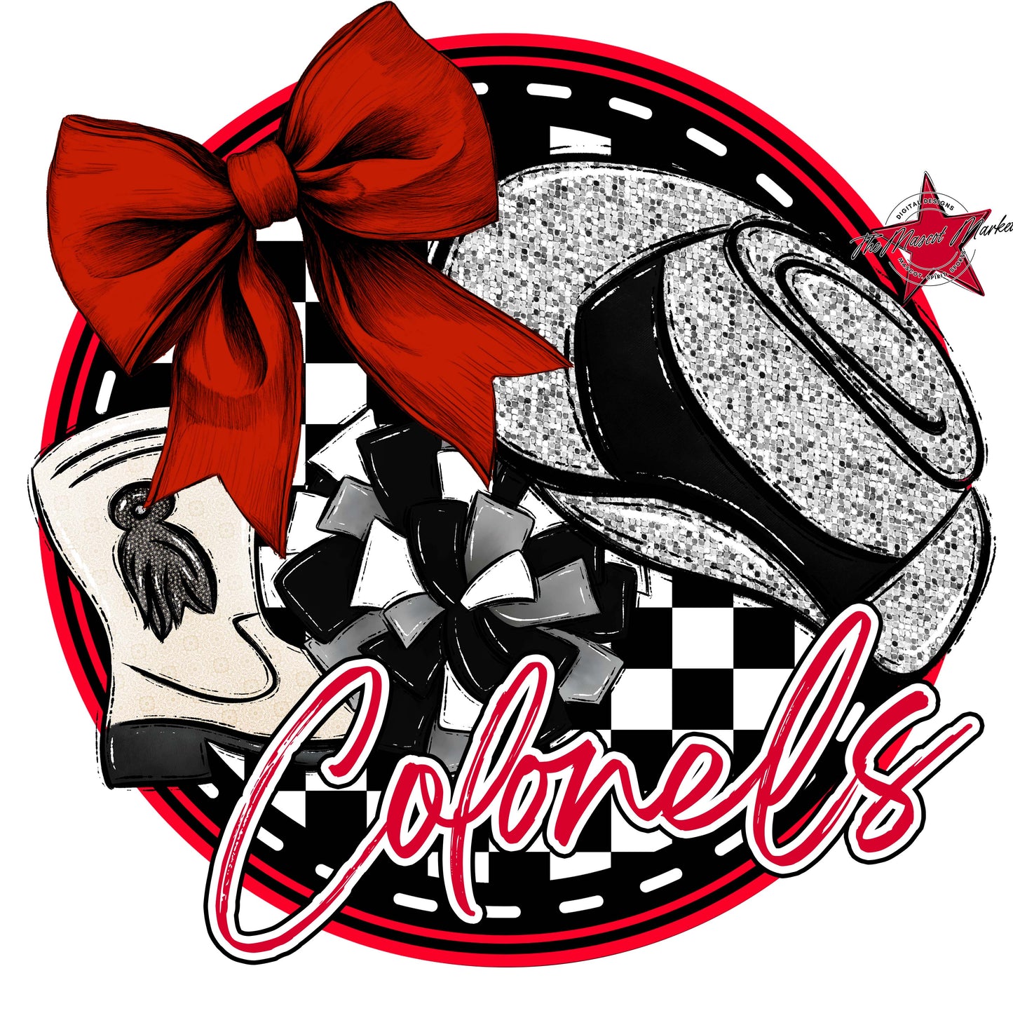 Colonels Circle Drillteam Frame-Red