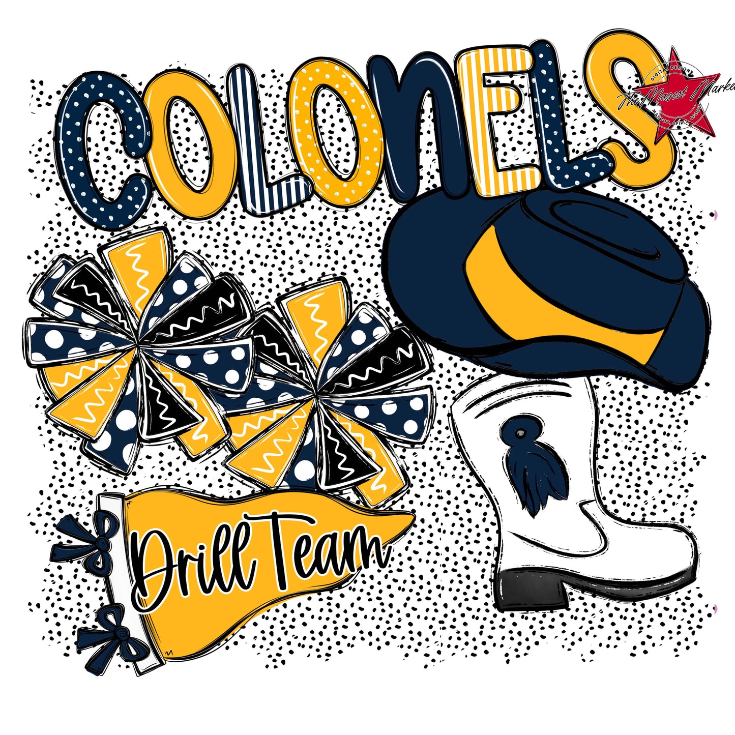 Colonels Drillteam Spirit-Navy & Yellow
