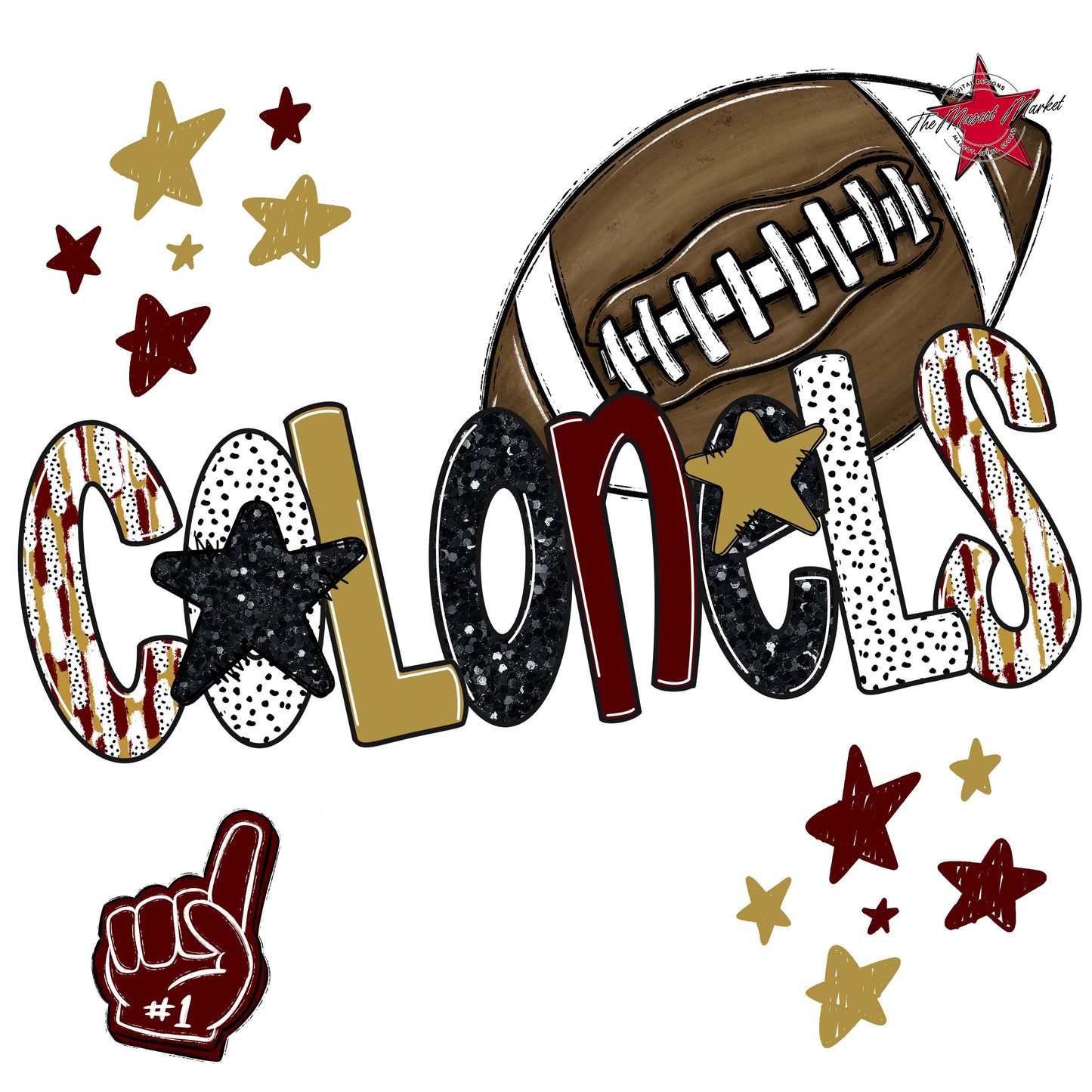 Colonels Football Scrape-Maroon & Gold