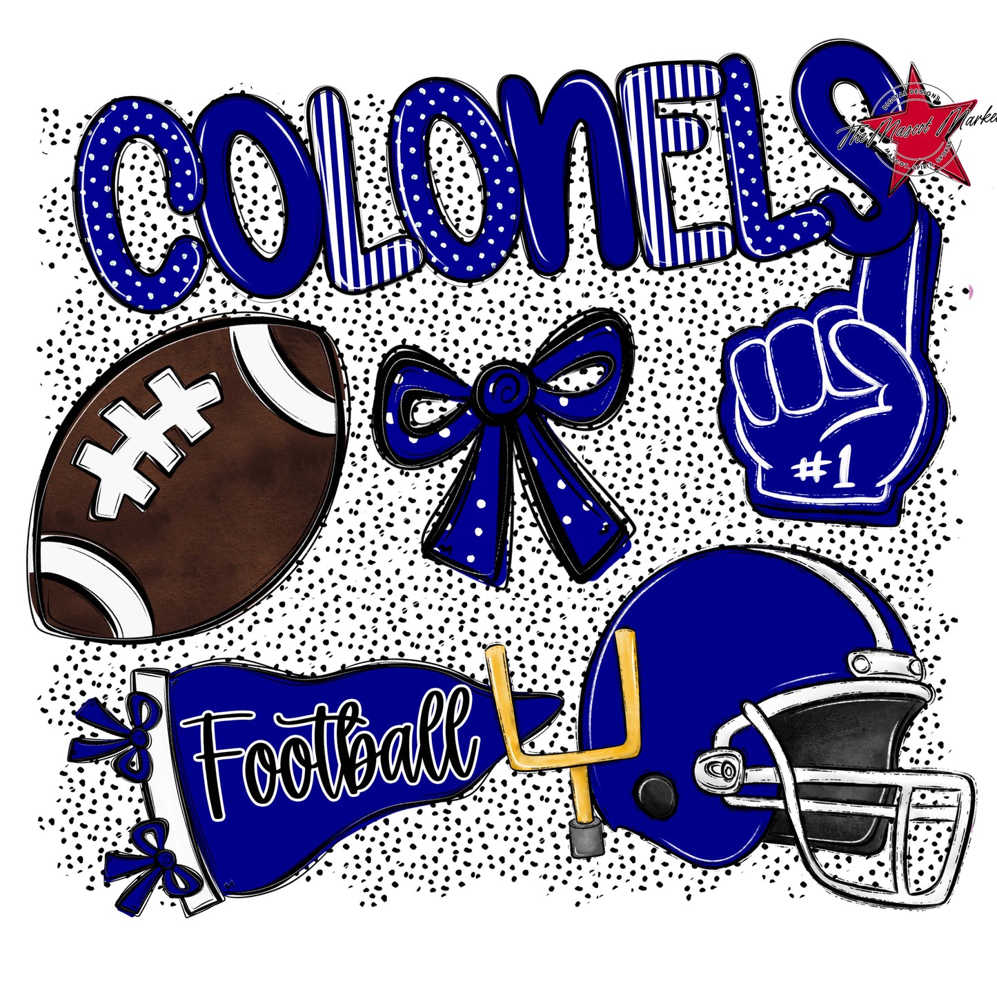 Colonels Football Spirit-Blue