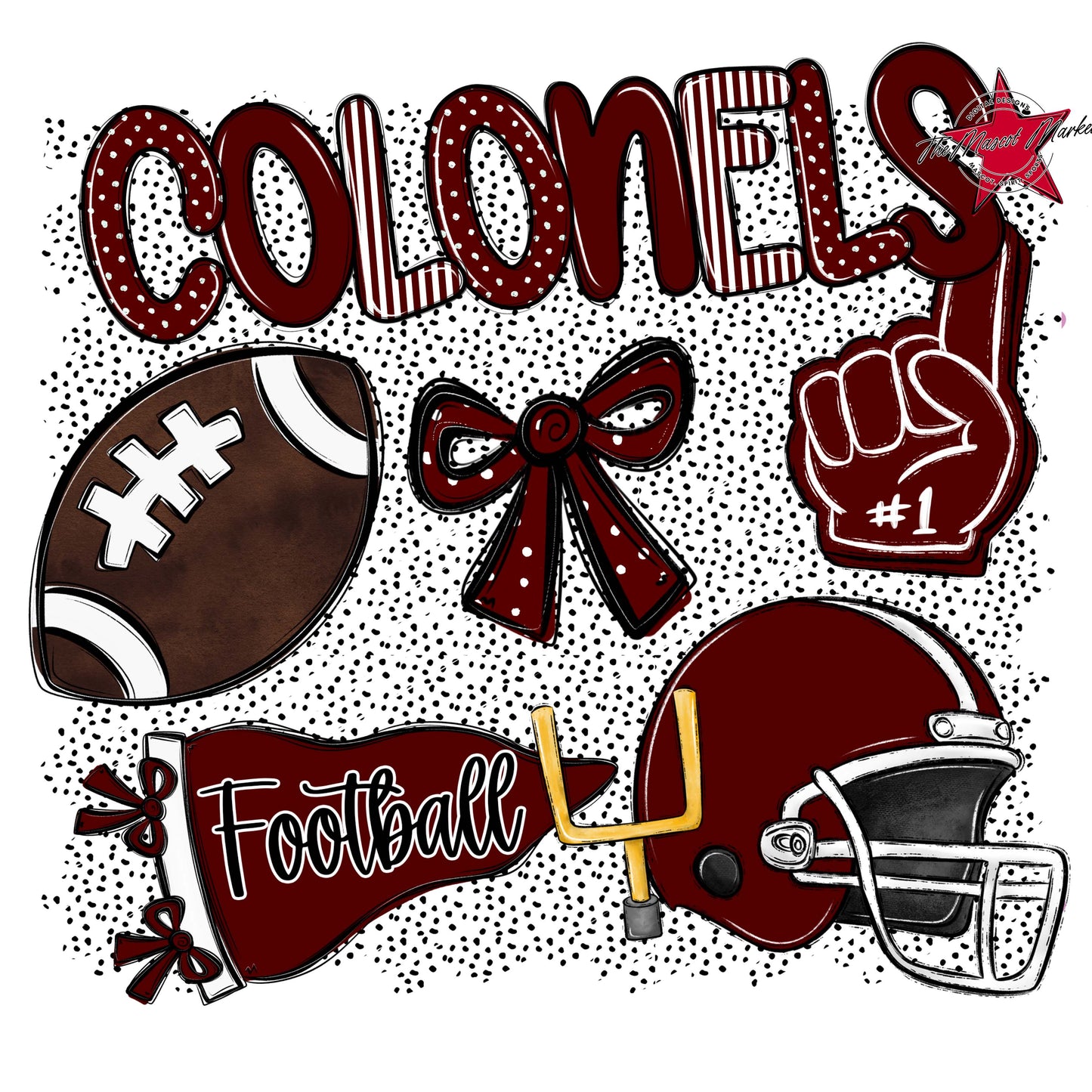 Colonels Football Spirit-Maroon