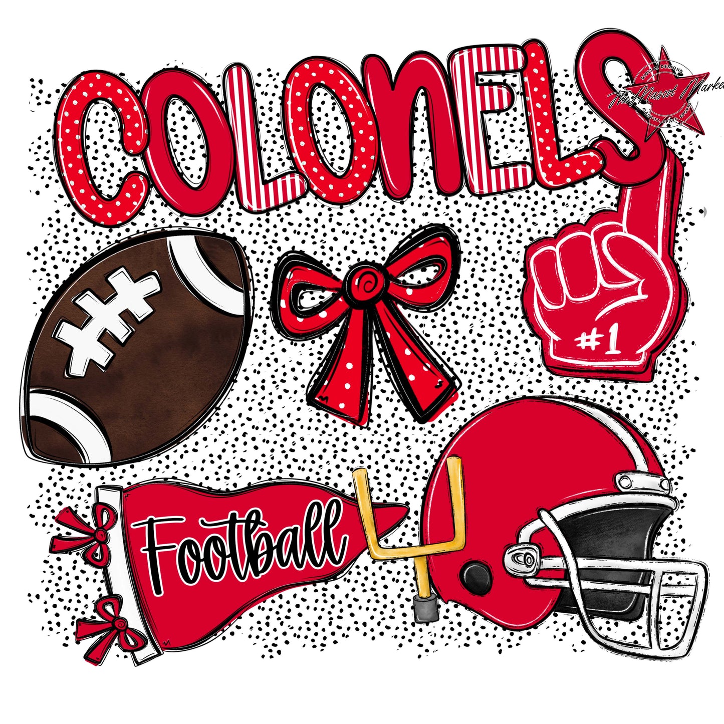 Colonels Football Spirit-Red