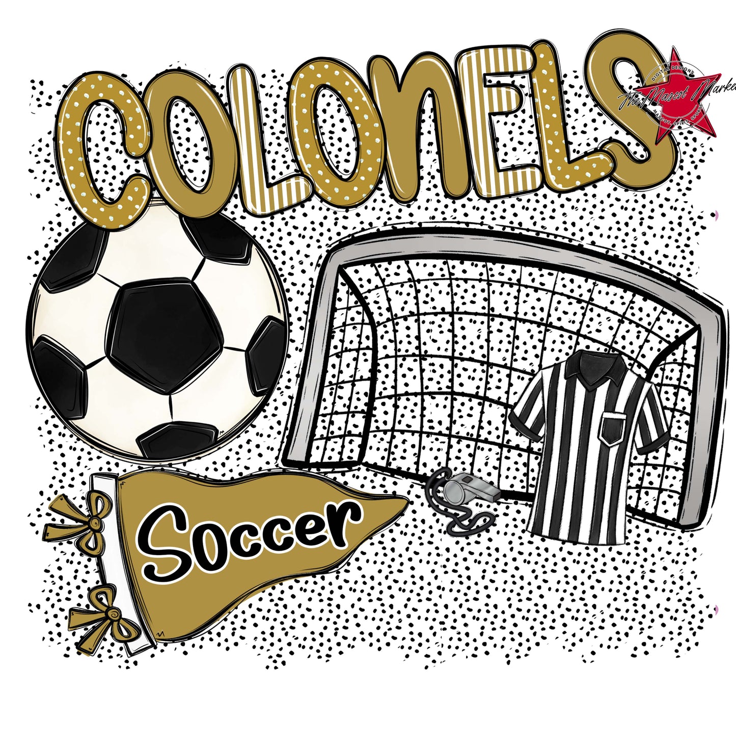 Colonels Soccer Spirit-Gold