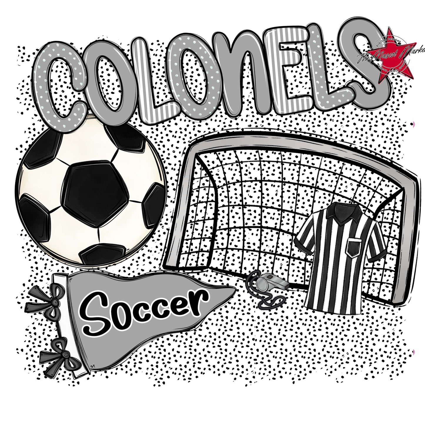 Colonels Soccer Spirit-Grey