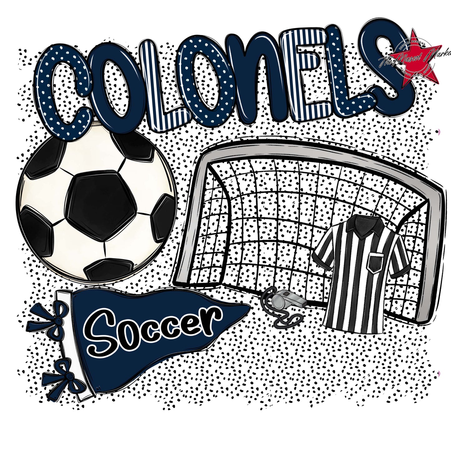 Colonels Soccer Spirit-Navy