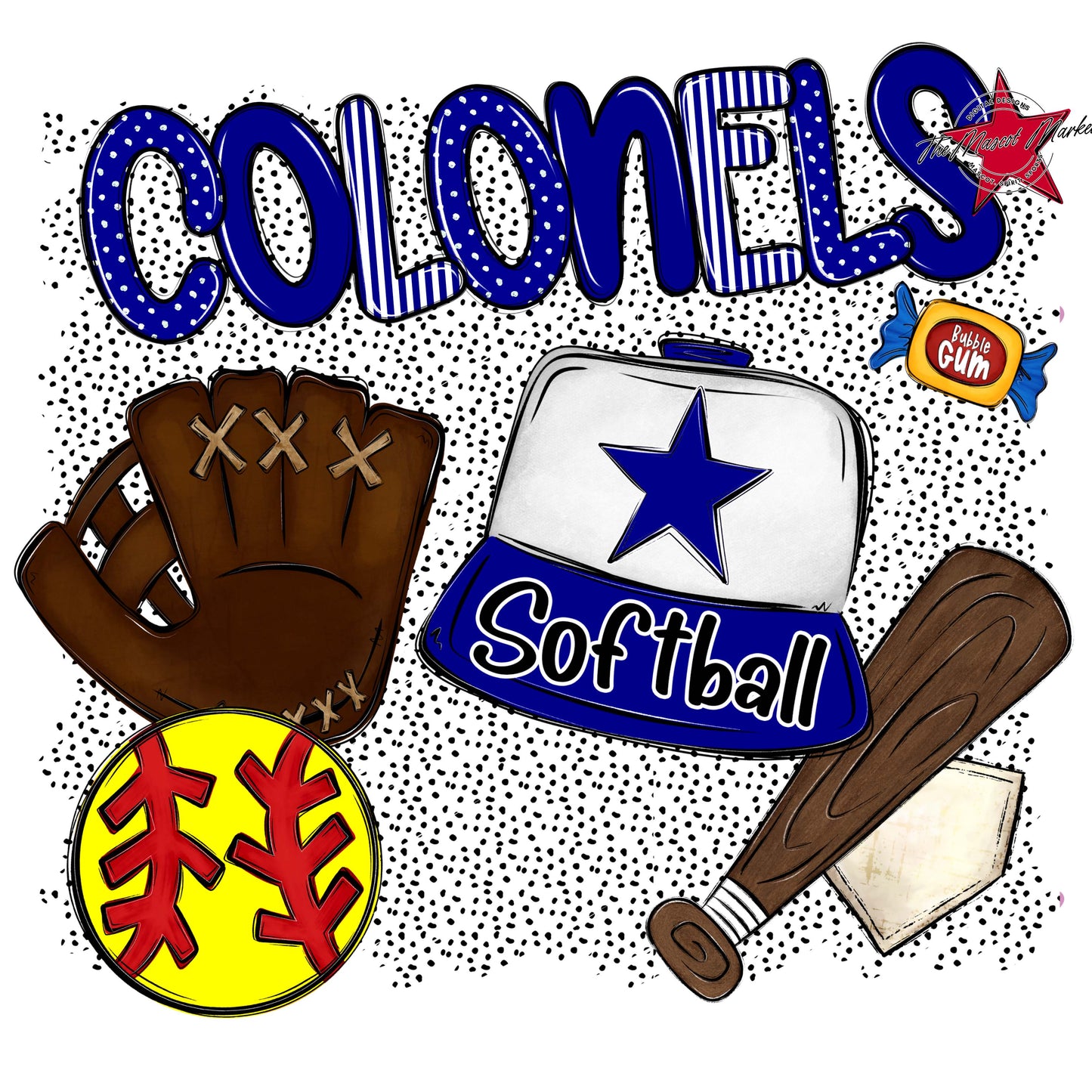 Colonels Softball Spirit-Blue