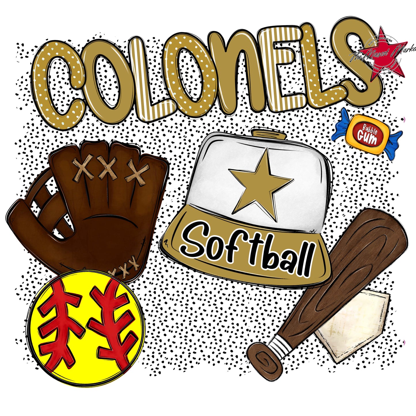 Colonels Softball Spirit-Gold