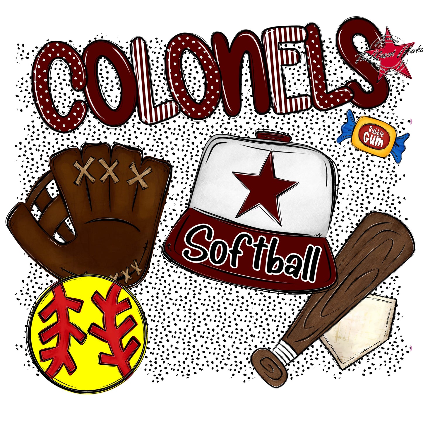 Colonels Softball Spirit-Maroon