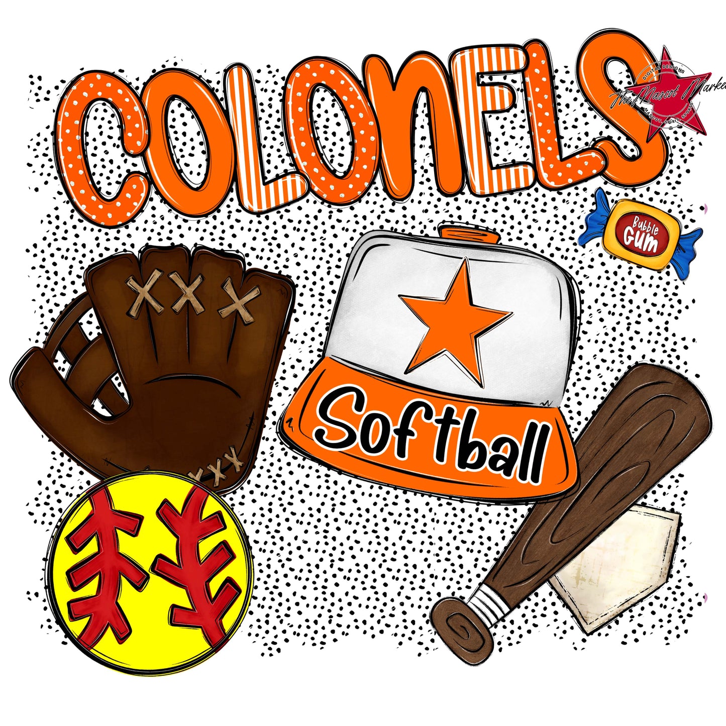 Colonels Softball Spirit-Orange