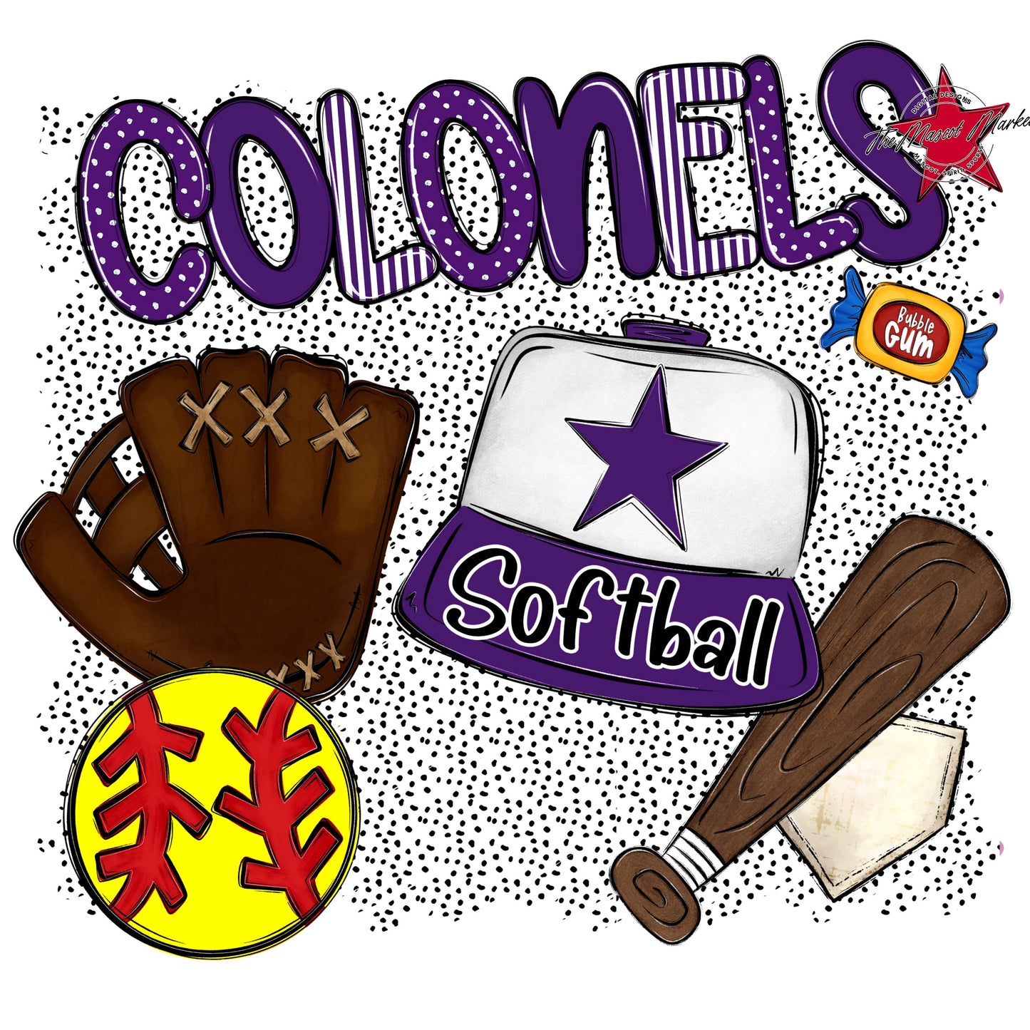 Colonels Softball Spirit-Purple