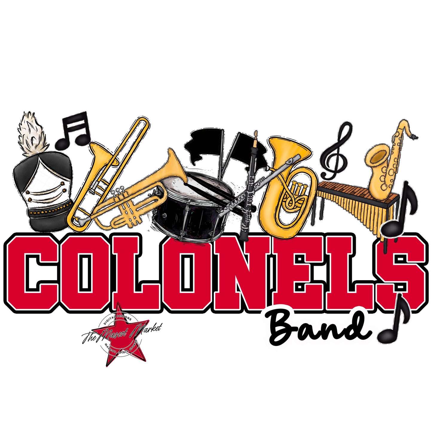 Colonels Varsity Band-Red