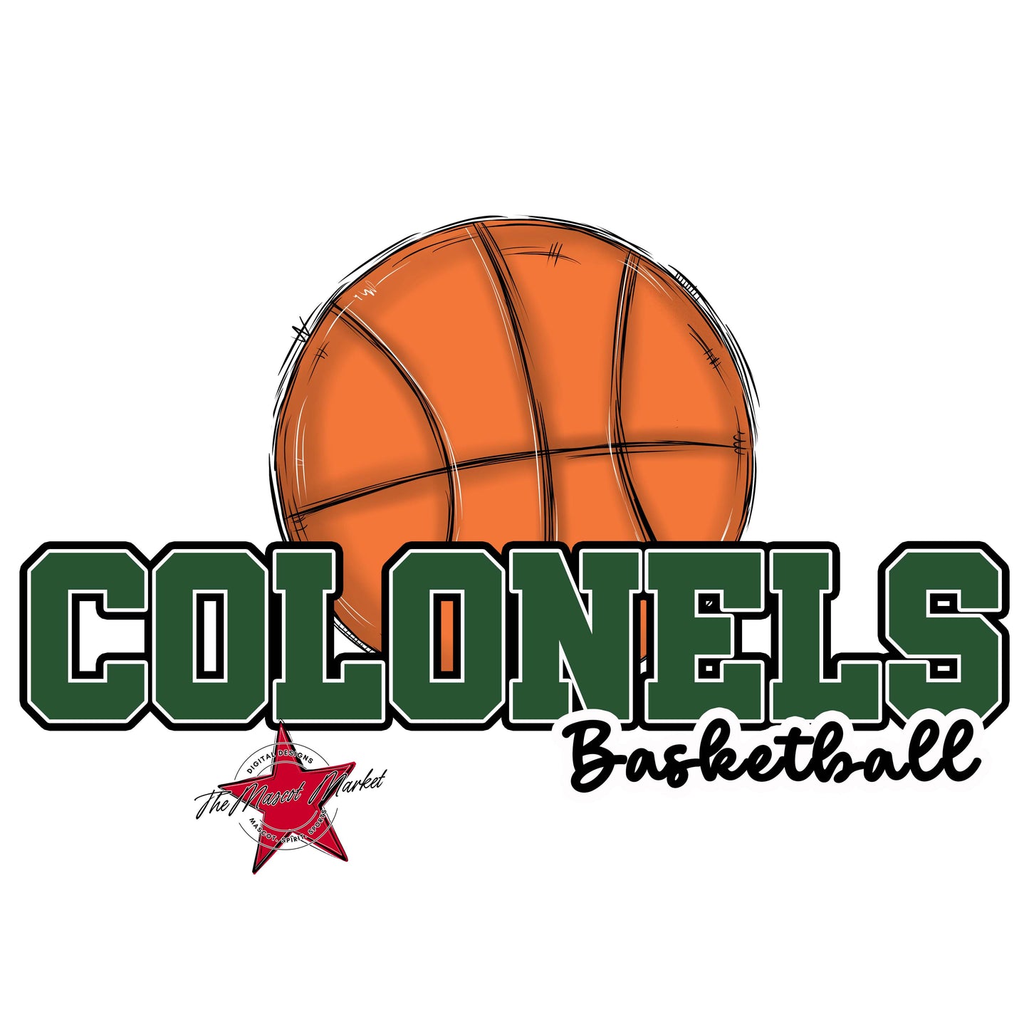 Colonels Varsity Basketball-Green