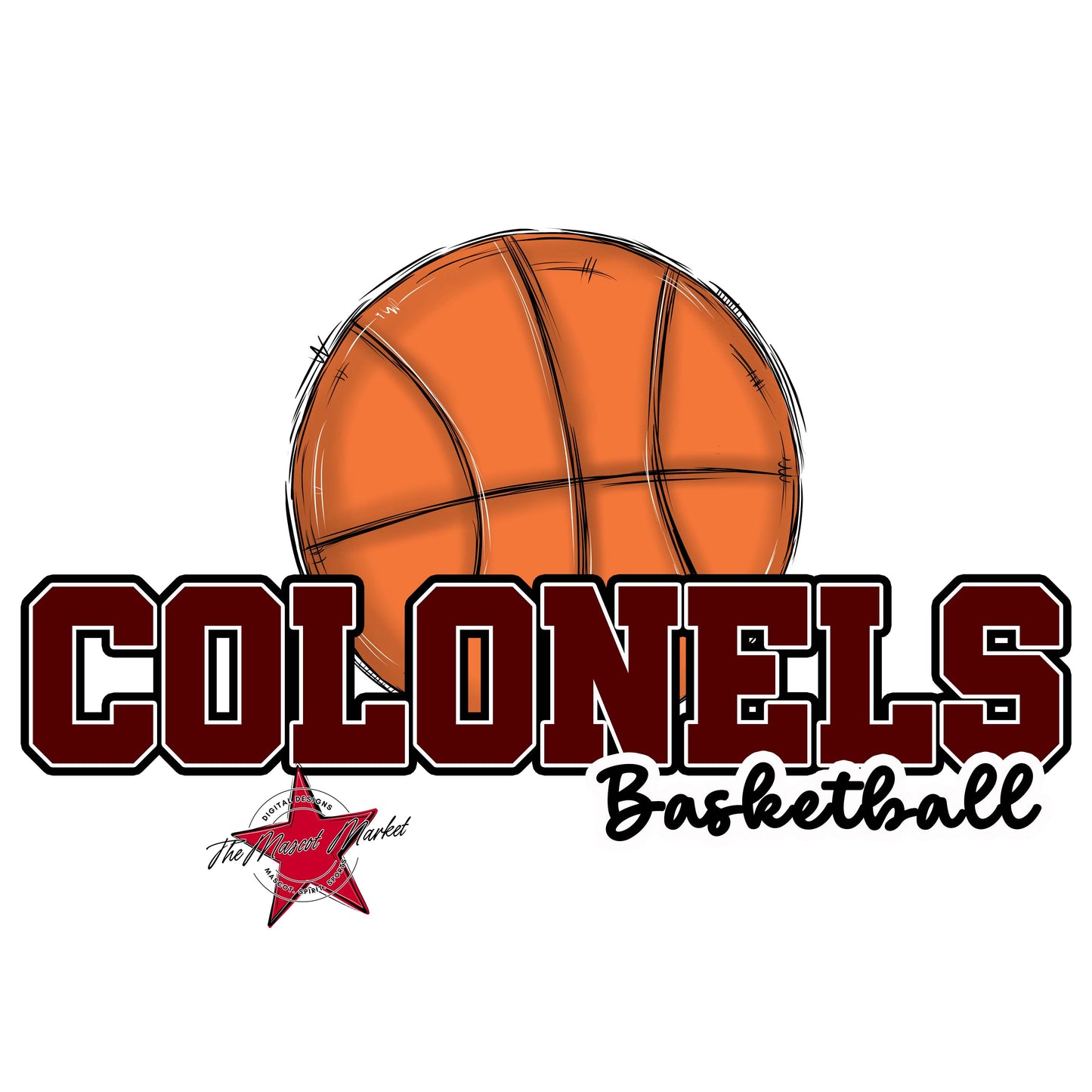 Colonels Varsity Basketball-Maroon