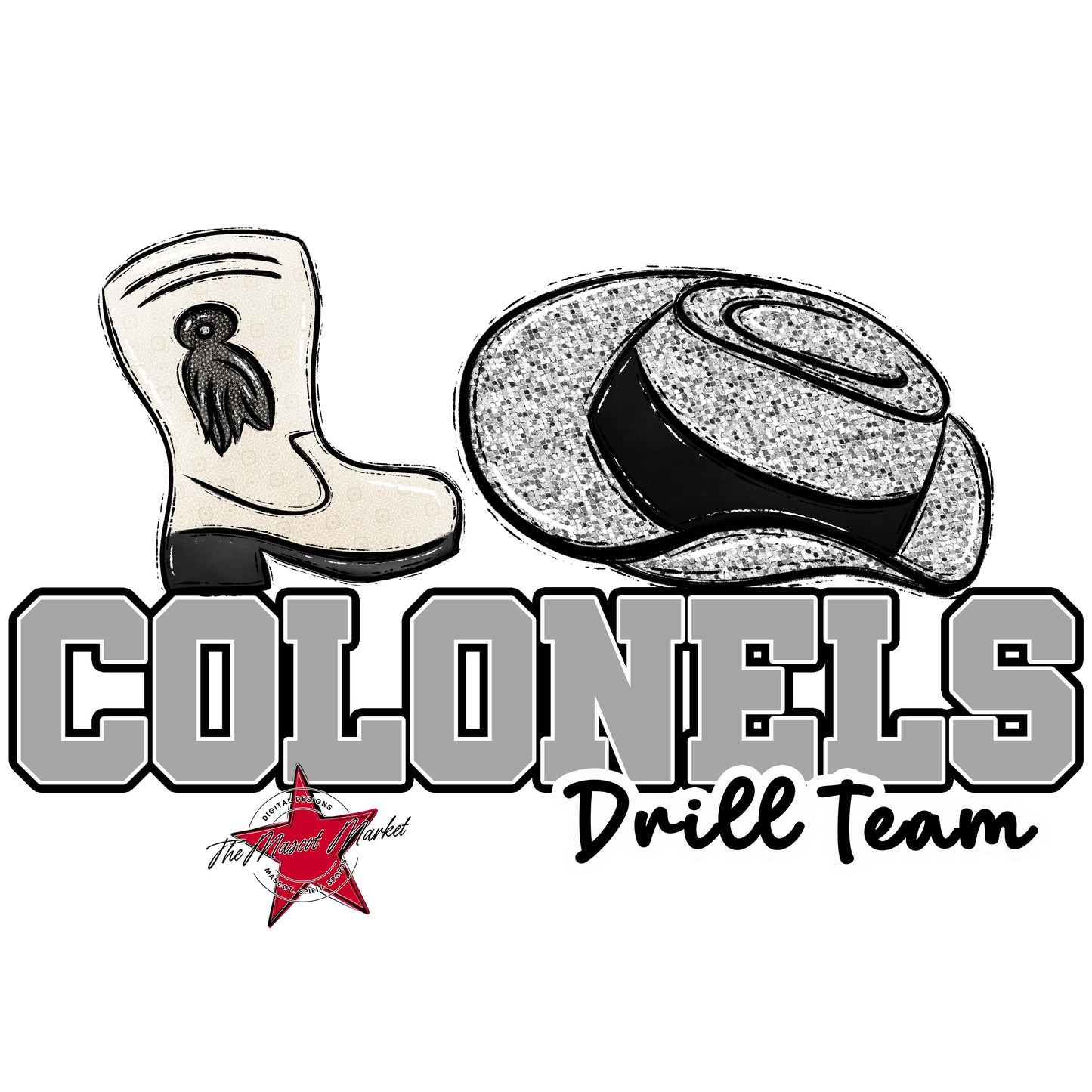 Colonels Varsity Drillteam-Grey