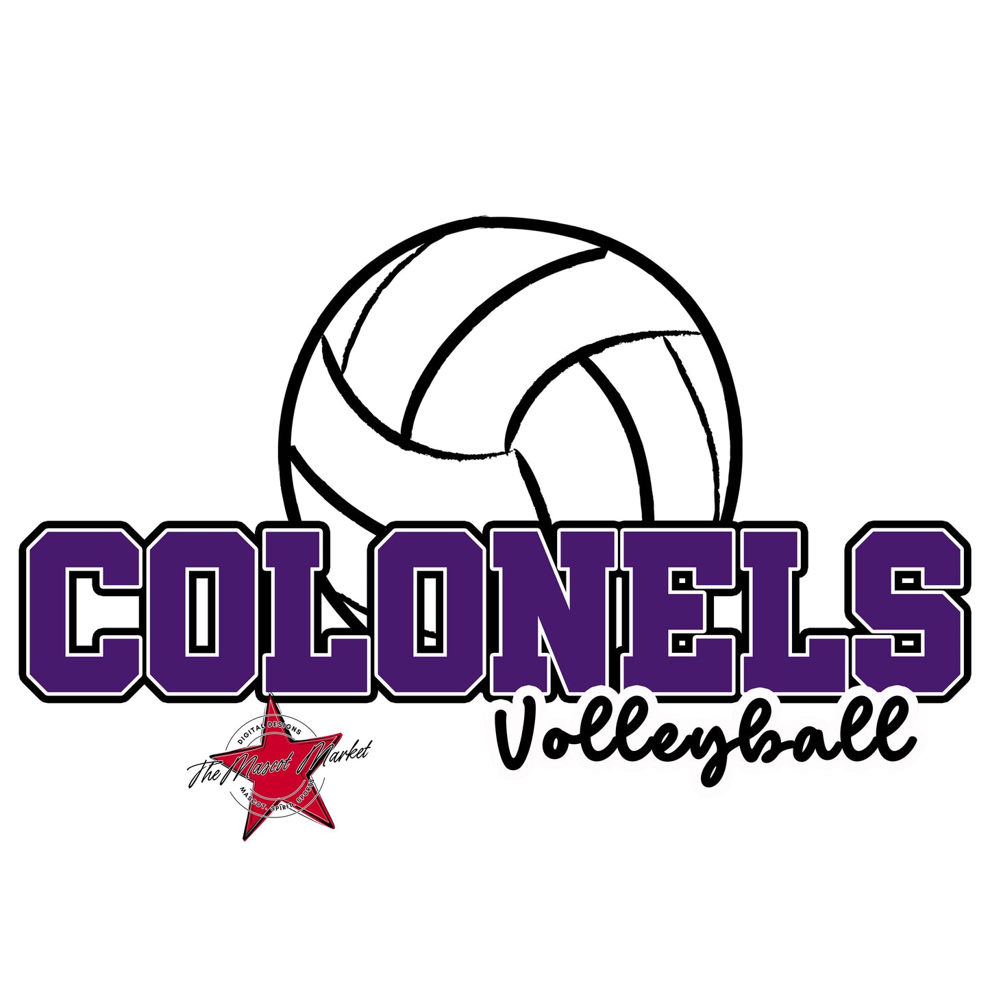 Colonels Varsity Volleyball-Purple