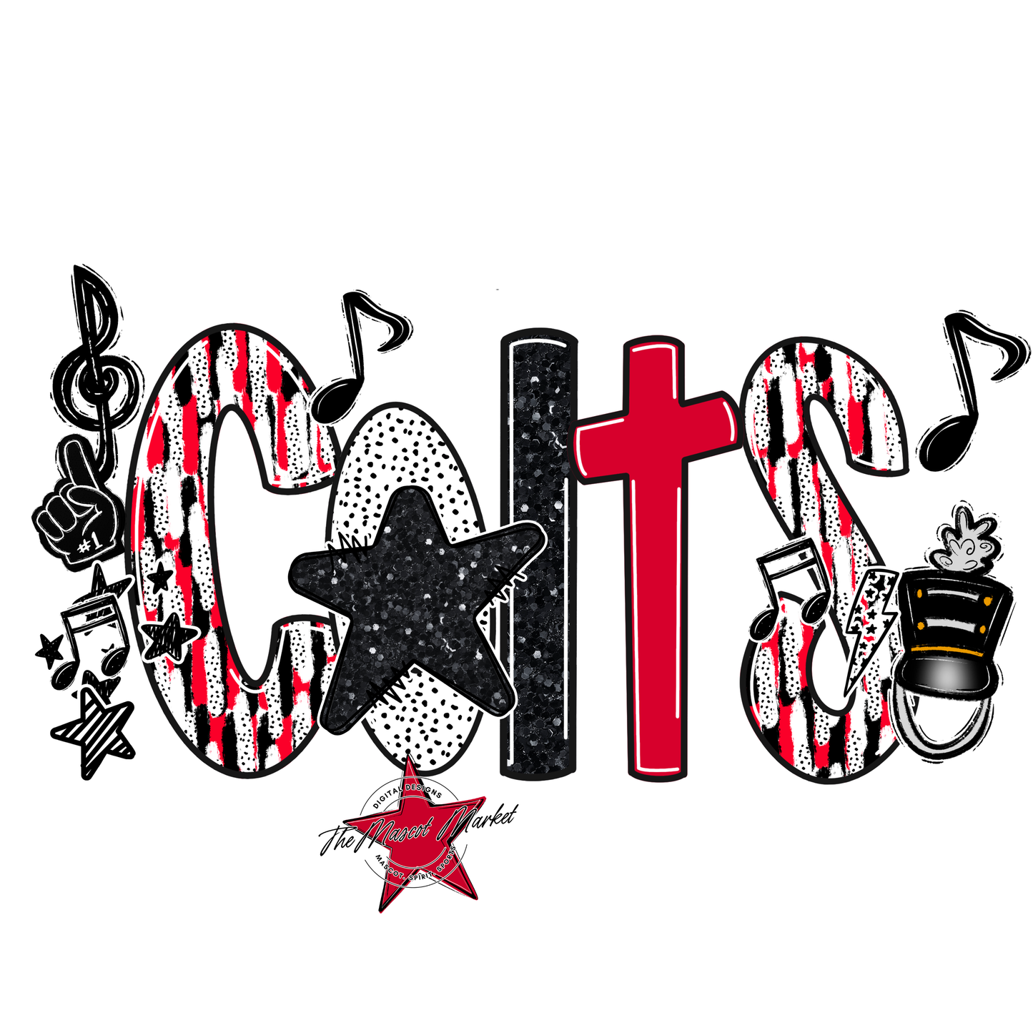 Colts Band Scrape-Red