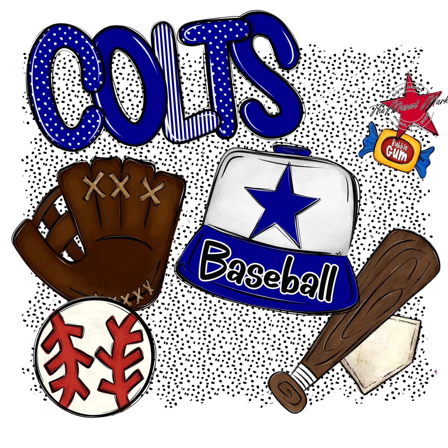 Colts Baseball Spirit-Blue