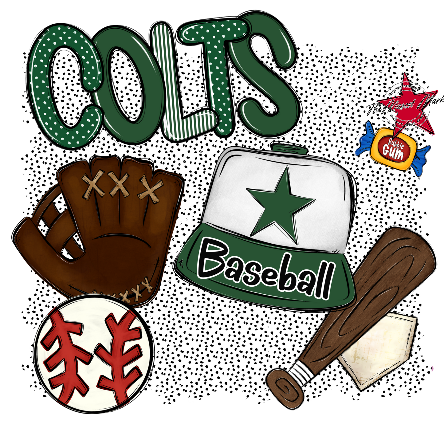 Colts Baseball Spirit-Green