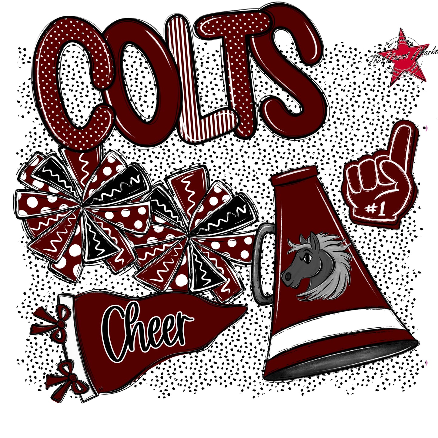 Colts Cheer Spirit-Maroon