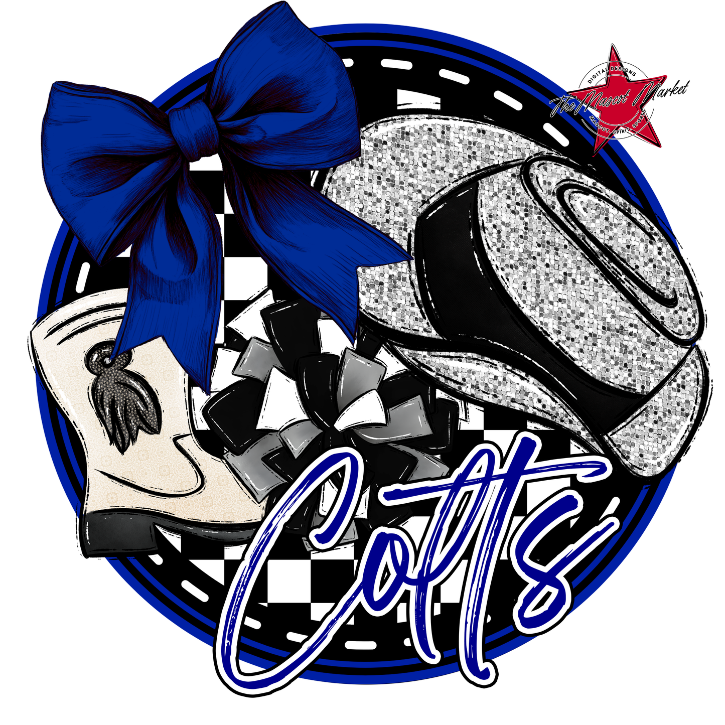 Colts Circle Drillteam Design-Blue