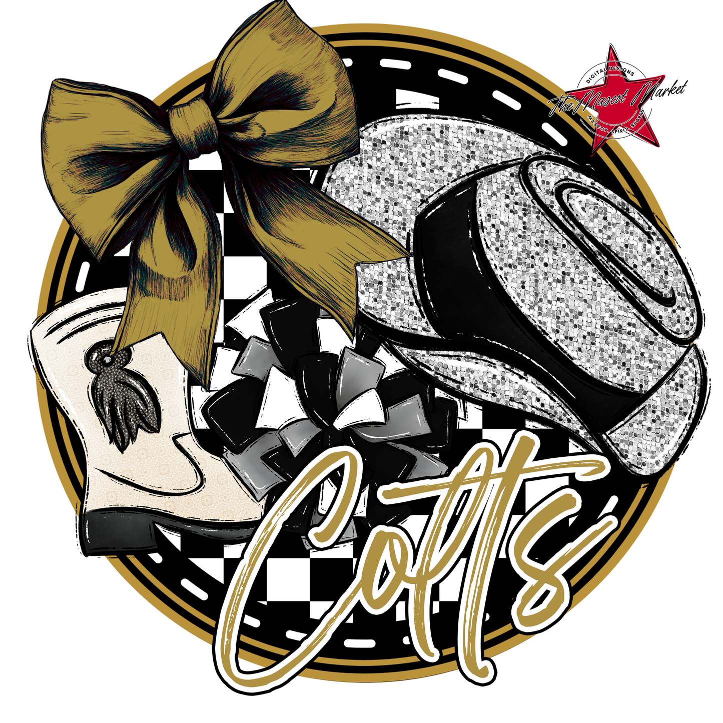Colts Circle Drillteam Design-Gold