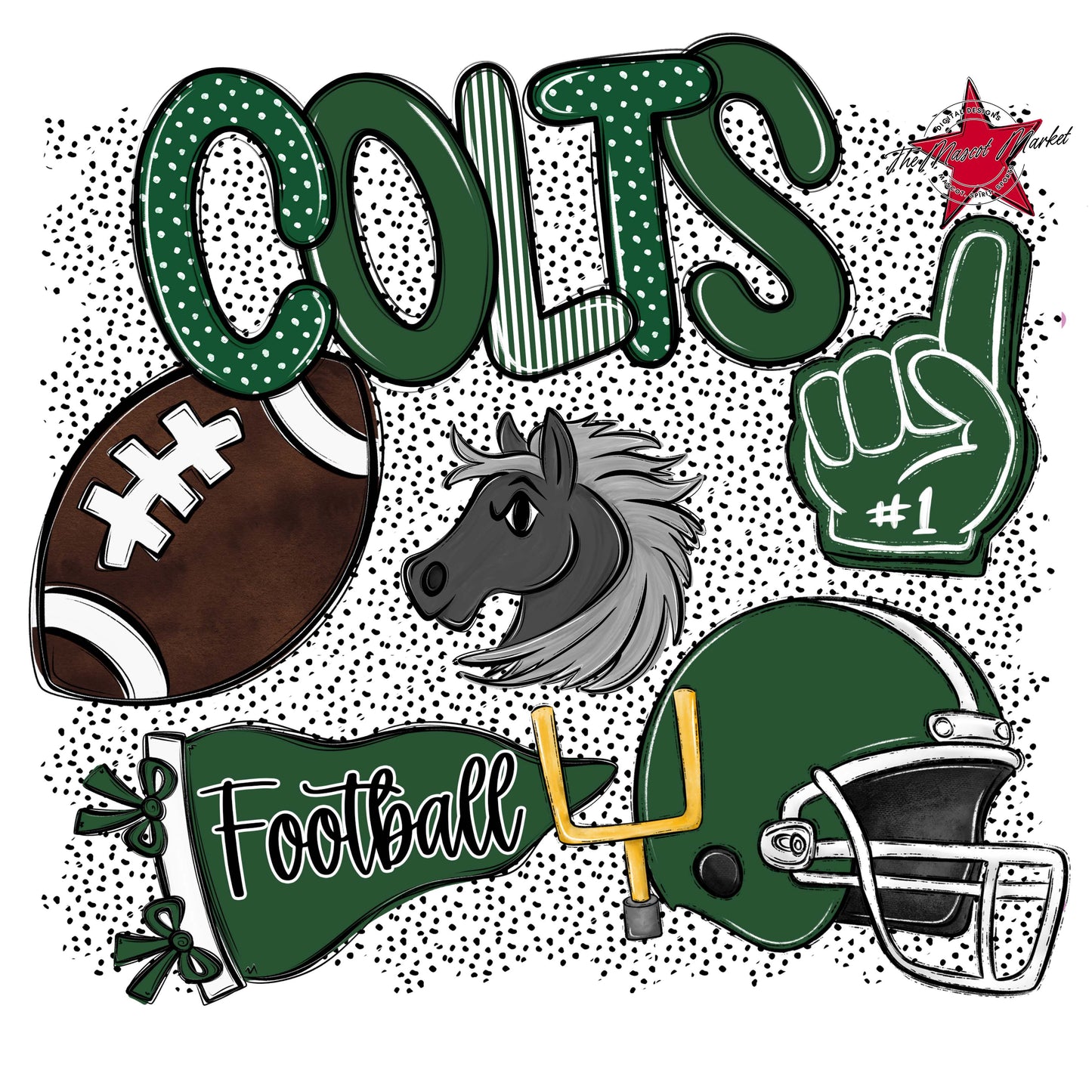 Colts Football Spirit-Green