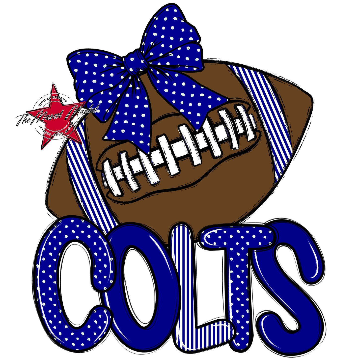Colts Football Spirit Design-Blue